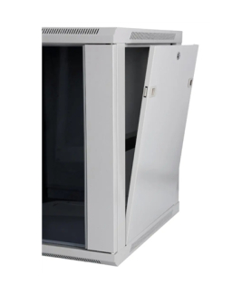 SOMI Networks | 15U, 19 Network Wall Cabinet | 15U-60/60FPC | Gray | With Front Glass Doors | Depth: 60 cm