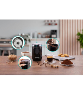 Gorenje | Coffee Grinder | SMK150SB | 150 W | Coffee beans capacity 45 g | Lid safety switch | Black