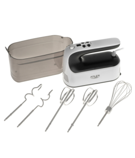 Adler Hand Mixer | AD 4229 | Hand Mixer | 600 W | Number of speeds 9 | Turbo mode | Black/White