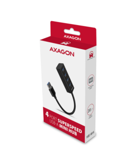 AXAGON Miniature metal four-port USB 3.2 Gen 1 hub | HUE-M1A