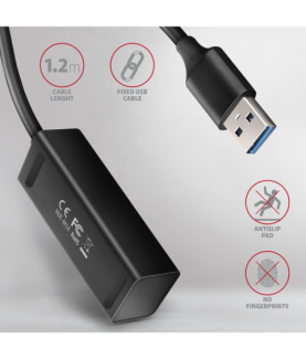 AXAGON Miniature metal four-port USB 3.2 Gen 1 hub | HUE-M1AL