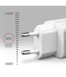 AXAGON Wallcharger 2x port (USB-A + USB-C), 20W | ACU-PQ20W