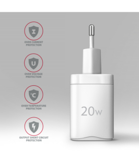 AXAGON Wallcharger 2x port (USB-A + USB-C), 20W | ACU-PQ20W