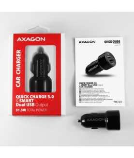 AXAGON Dual car charger, 31.5W | PWC-QC5