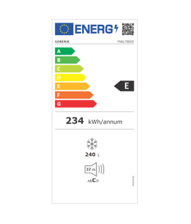 Gorenje | Freezer | FN617EES5 | Energy efficiency class E | Upright | Free standing | Height 172 cm | Total net capacity 240 L 