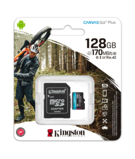 Kingston | microSD | Canvas Go! Plus | 128 GB | MicroSD | Flash memory class 10 | SD Adapter