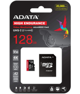 ADATA | AUSDX128GUI3V30SHA2-RA1 Memory Card | 128 GB | MicroSDXC | Flash memory class 10 | Adapter