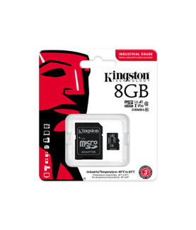 Kingston | UHS-I | 8 GB | microSDHC/SDXC Industrial Card | Flash memory class Class 10, UHS-I, U3, V30, A1 | SD Adapter