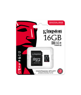 Kingston | UHS-I | 16 GB | microSDHC/SDXC Industrial Card | Flash memory class Class 10, UHS-I, U3, V30, A1 | SD Adapter