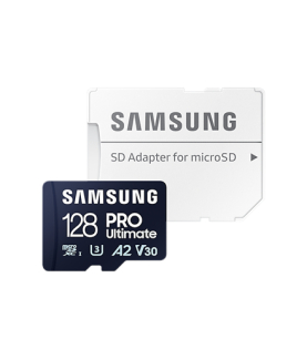 Samsung | MicroSD Card | PRO Ultimate | 128 GB | microSDXC Memory Card | Flash memory class U3, V30, A2 | SD adapter