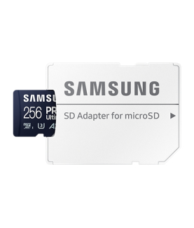 Samsung | MicroSD Card | PRO Ultimate | 256 GB | microSDXC Memory Card | Flash memory class U3, V30, A2 | SD adapter