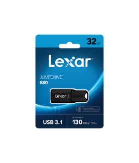 Lexar | Flash drive | JumpDrive S80 | 32 GB | USB 3.1 | Black