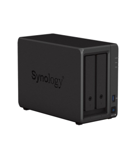 Synology DS723+ 2-bay/AMD Ryzen R1600/2-core 2.6 (base)/3.1 (turbo) GHz/2GB DDR4/2 x 3.5"xHot swap/2x1GbE/1xUSB3.2/eSATA/RAID 0