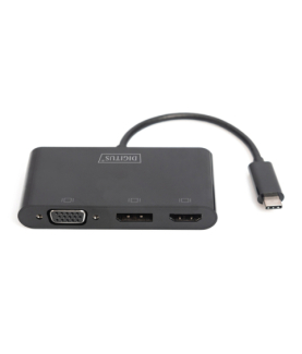 Digitus USB-C 3in1 Triple Monitor Adapter (HDMI, DP, VGA) | USB-C Graphics Adapter