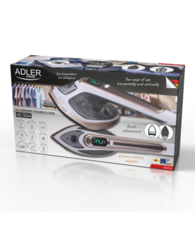 Adler 2in1 Garment Steamer and Iron | AD 5044 | Handheld | 1400 W | 0.18 L | 25 g/min | White/Gold
