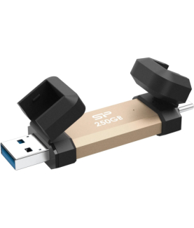 Silicon Power DS72 | 250 GB | USB Type-A/USB Type-C 3.2 Gen 2 | Gold
