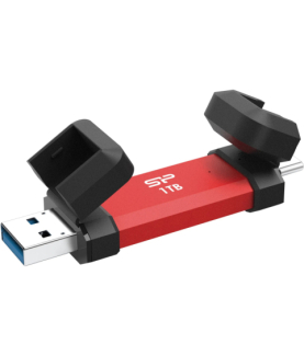 Silicon Power DS72 | 1000 GB | USB Type-A/USB Type-C 3.2 Gen 2 | Red