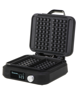 Adler Waffle Maker with LED Display | AD 3087 | 2200 W | Number of pastry 2 | Belgium | Black