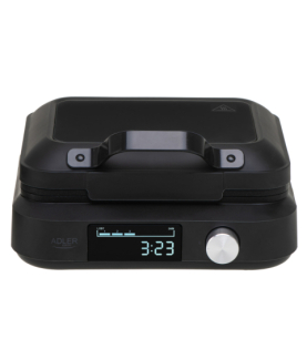 Adler Waffle Maker with LED Display | AD 3087 | 2200 W | Number of pastry 2 | Belgium | Black