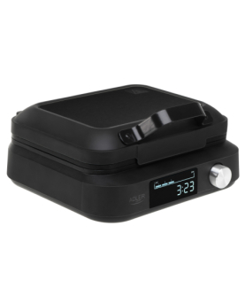 Adler Waffle Maker with LED Display | AD 3087 | 2200 W | Number of pastry 2 | Belgium | Black