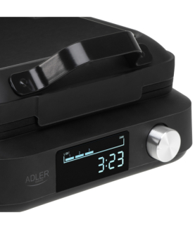 Adler Waffle Maker with LED Display | AD 3087 | 2200 W | Number of pastry 2 | Belgium | Black