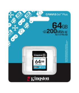 Kingston | Canvas Go! Plus | 64 GB | SD | Flash memory class Class 10, UHS-I, U3, V30