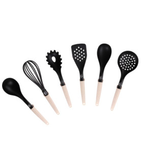 Stoneline | Natural Line | 21582 | Kitchen utensil set | 6 pc(s) | Dishwasher proof | Black/Beige