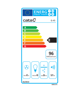 CATA | Hood | G-45 X | Canopy | Energy efficiency class E | Width 51 cm | 390 m /h | Slider control | LED | Inox