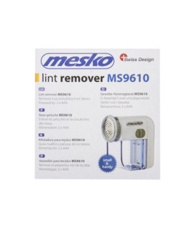 Mesko | Lint remover | MS 9610 | White | AAA batteries