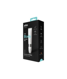 Braun | Body Mini Trimmer | BS1000 | Bulb lifetime (flashes) Not applicable | Number of power levels 1 | Wet & Dry | White