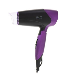 Adler | Hair Dryer | AD 2260 | 1600 W | Number of temperature settings 2 | Black/Purple