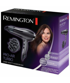 Remington | Hair Dryer | Pro-Air Turbo D5220 | 2400 W | Number of temperature settings 3 | Ionic function | Diffuser nozzle | B