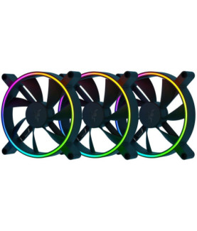 Razer | Kunai Chroma RGB 140mm LED | PWM Performance Fan - 3 Pack | Hydraulic 